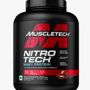 muscletech nitrotech whey protein, 1.82 kg (4 lb), milk chocolate